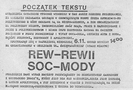 Warszawska Pomaraczowa Alternatywa - Rew-Rewia Soc-Mody